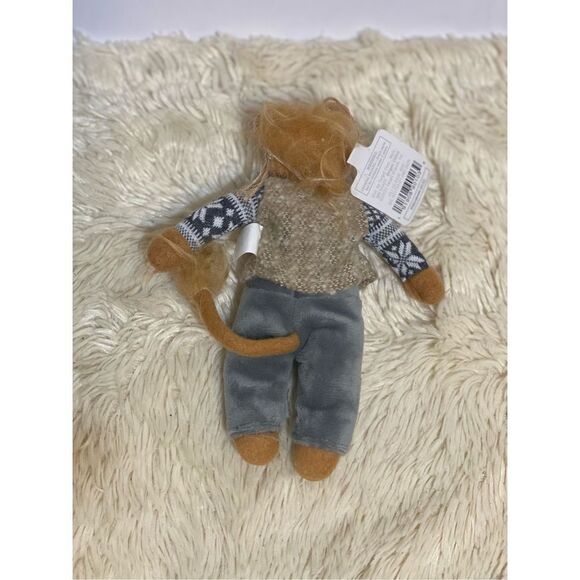 Target 4" Fabric Dressed Lion with Vest Christmas Tree Ornament Wondershop™ - Picture 3 of 4